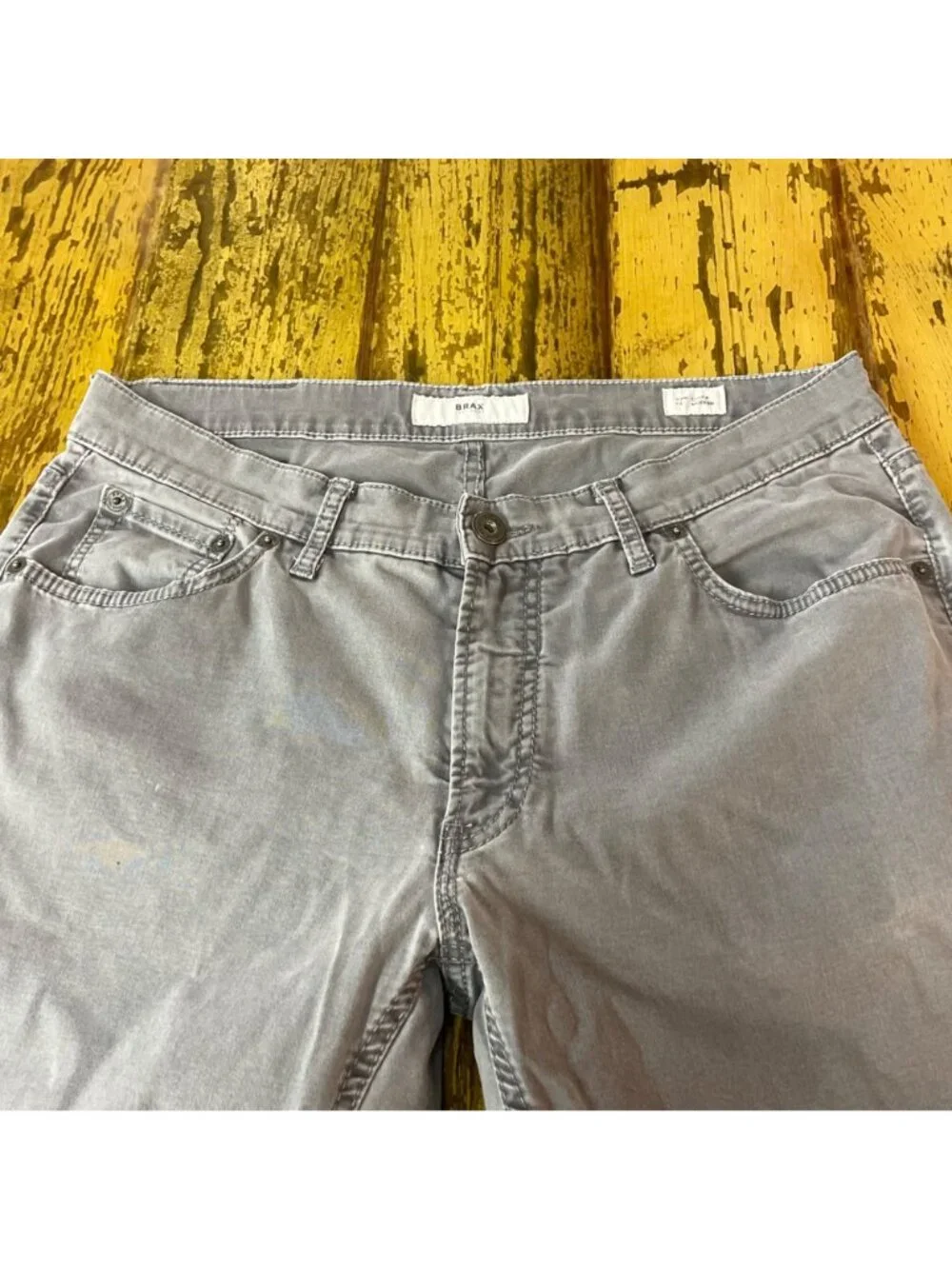 Brax Chuck Modern Fit Hi-Flex Pants Gray Sz 34x34 Stretch